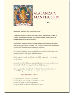 Lámina de sabiduría – Alabanza a Manyhushri (Tharpa Prayers)