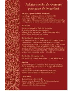 Práctica concisa de Amitayus para gozar de longevidad – Lámina