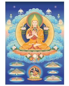 Guru Sumati Buddha Heruka 3 (with temples), A6, A5, A4