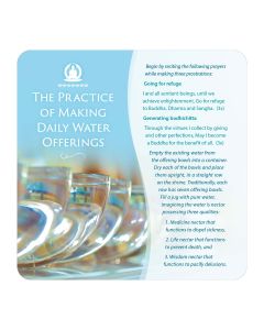 The Practice of Making Daily Water Offerings - LARGE CARD