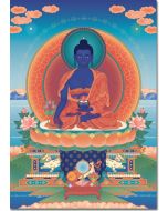 Medicine Buddha 2 - A6 card, A5 large card, A4 small poster