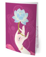 Greeting Card - White Tara - Holding an Upala Flower